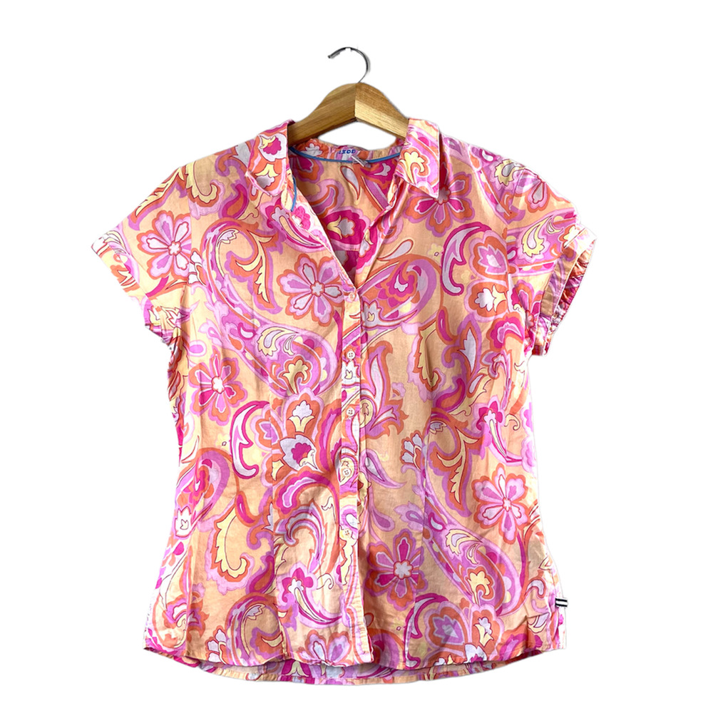 Women's Pink and Orange Sleep Shirt L